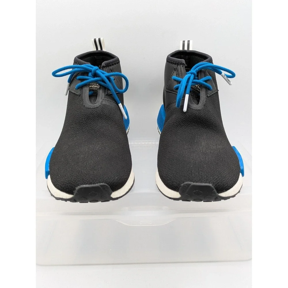 Adidas NMD Chukka Porter Shoes Mens Size 9.5 Black Blue Boost Sneakers CP9718
